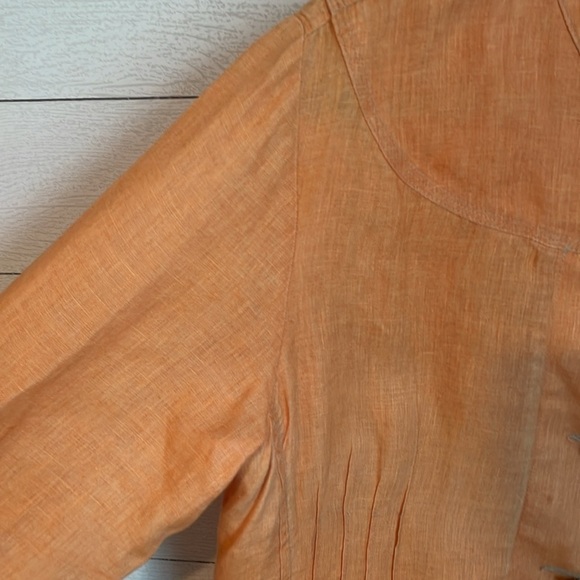 Chico's 100% Linen Women's Artsy Summer‎ lightweight jacket size 2 (Large/12) - Picture 5 of 9